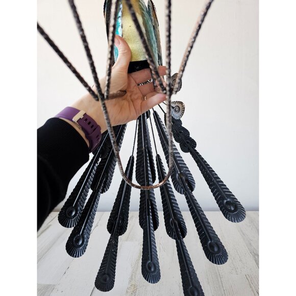 Metal peacock bird lawn decor large life size colorful blue unique large peacock - Picture 9 of 10